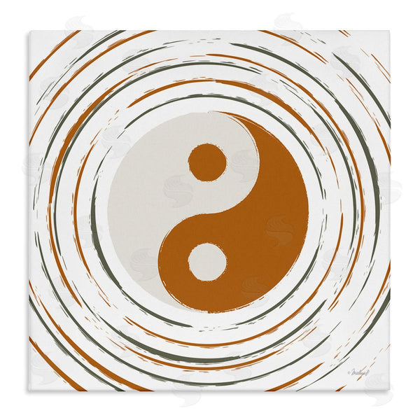 stupell industries Martina Pavlova | Yin Yang Taijitu Symbol Spiritual Circular Stripes Wall Art