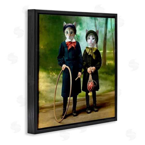 Stupell Industries Martine Roch | Cats Wearing Classic Clothing Vintage Style Portrait Wall Art