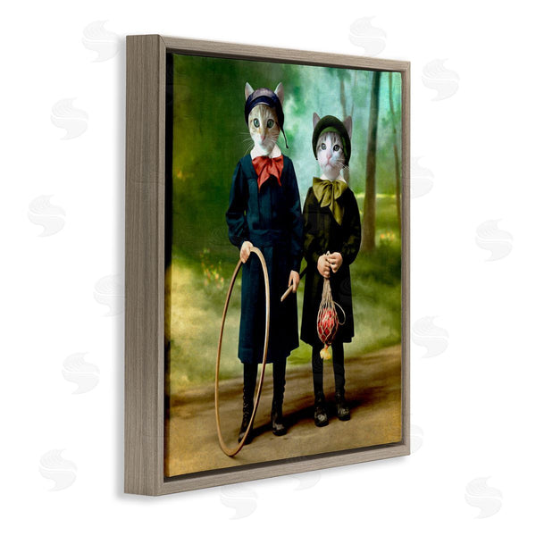 Stupell Industries Martine Roch | Cats Wearing Classic Clothing Vintage Style Portrait Wall Art