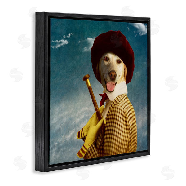 Stupell Industries Martine Roch | Lab Dog Dressed Classic Style Clothing Patterned Coat Wall Art