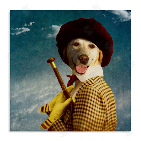 stupell industries Martine Roch | Lab Dog Dressed Classic Style Clothing Patterned Coat Wall Art
