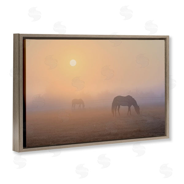 Stupell Industries Marty Hulsebos | Misty Sunlit Horses Wall Art