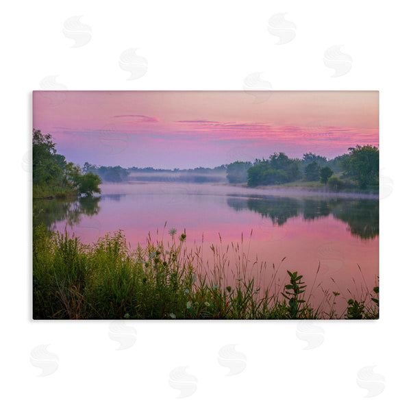 stupell industries Marty Hulsebos | Pink Dawn Sunrise Lake Wall Art