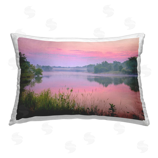 stupell industries Marty Hulsebos | Pink Dawn Sunrise Lake