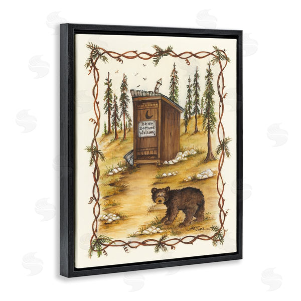 Stupell Industries Mary Ann June | Bear Bottoms Welcome