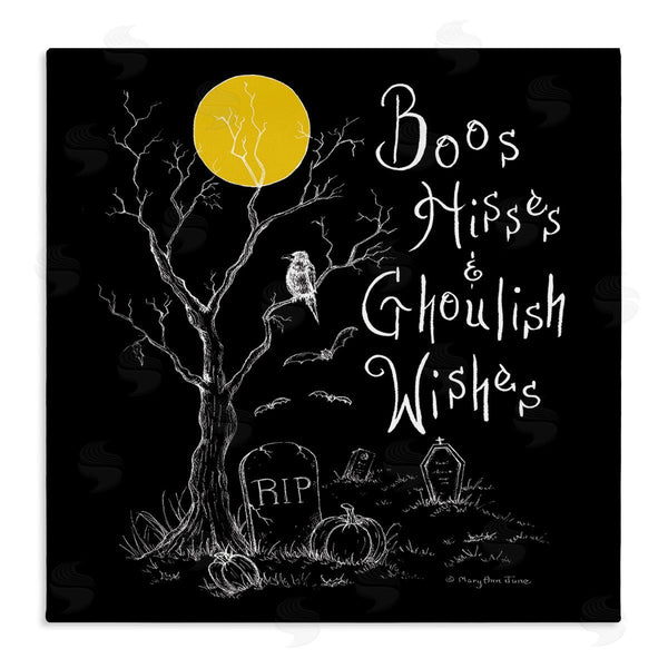 stupell industries Mary Ann June | Spooky Dark Halloween Phrase Wall Art