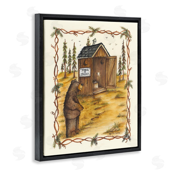 Stupell Industries Mary Ann June | Take A Seat Outhouse