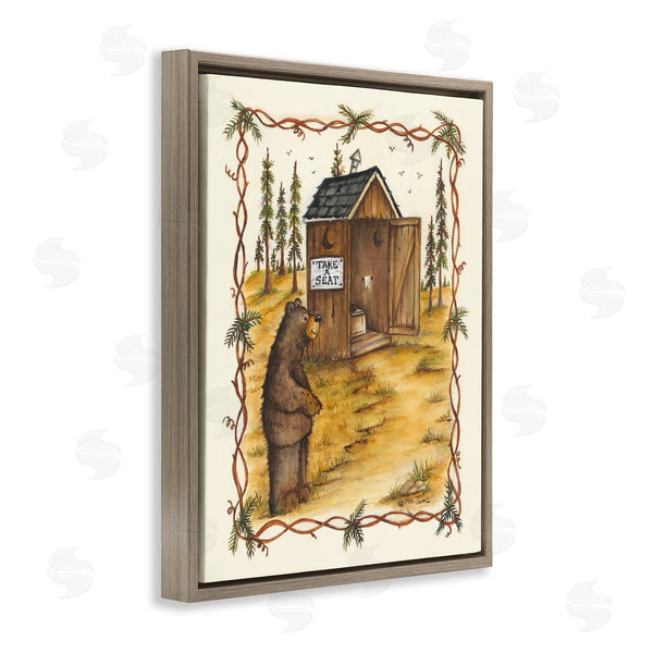 Stupell Industries Mary Ann June | Take A Seat Outhouse