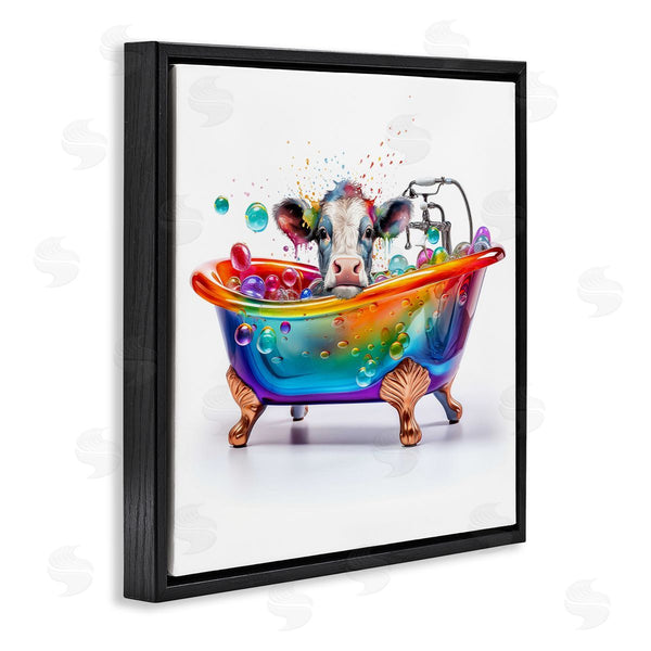 Stupell Industries Mary Cunningham | Cow In Rainbow Bath