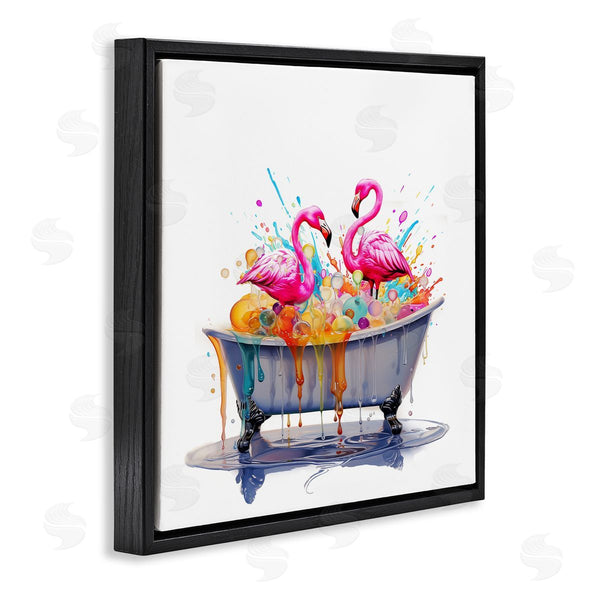 Stupell Industries Mary Cunningham | Flamingo Bubble Bath Wall Art