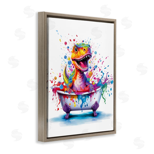 Stupell Industries Mary Cunningham | Modern Splatter Dino Wall Art