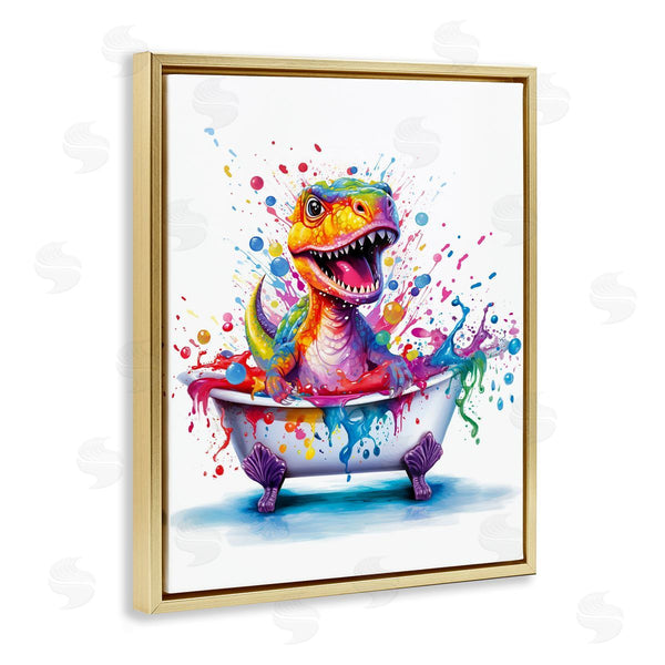 Stupell Industries Mary Cunningham | Modern Splatter Dino Wall Art