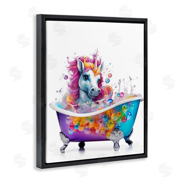 Stupell Industries Mary Cunningham | Rainbow Bubbles Unicorn