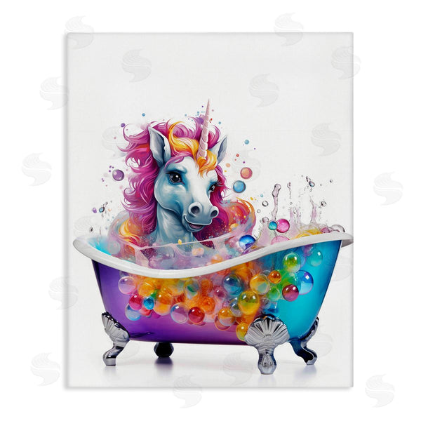 stupell industries Mary Cunningham | Rainbow Bubbles Unicorn