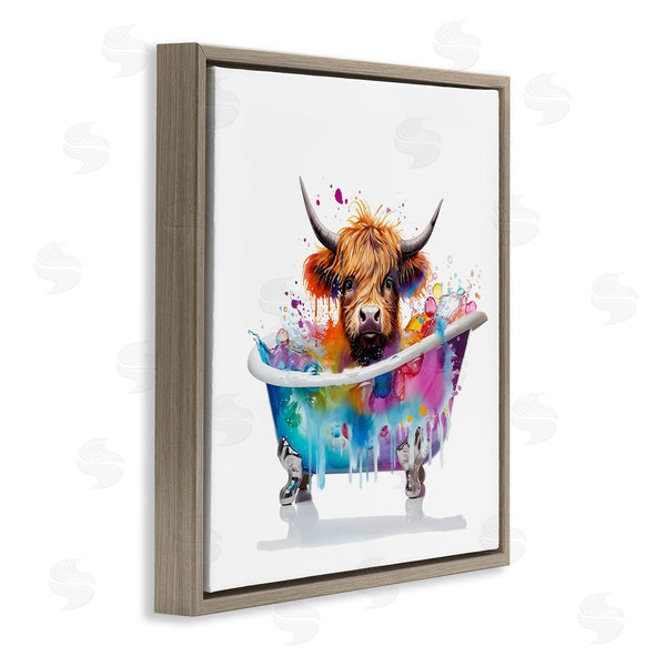Stupell Industries Mary Cunningham | Vivid Bath Time Cattle