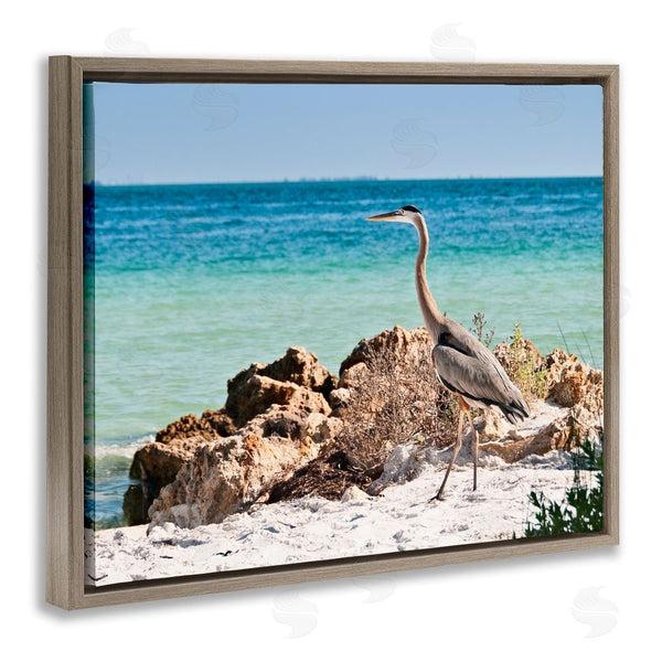 Stupell Industries Mary Lou Johnson | Heron Watching Ocean Wall Art