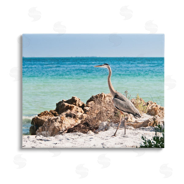 stupell industries Mary Lou Johnson | Heron Watching Ocean Wall Art