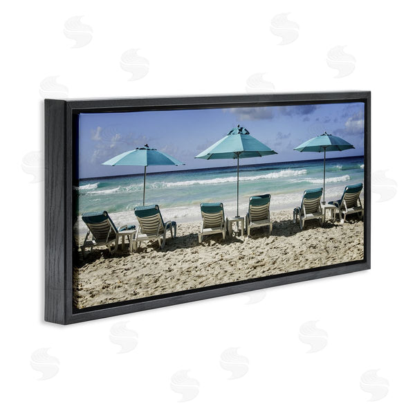Stupell Industries Mary Lou Johnson | Lined Up Beach Chairs Wall Art