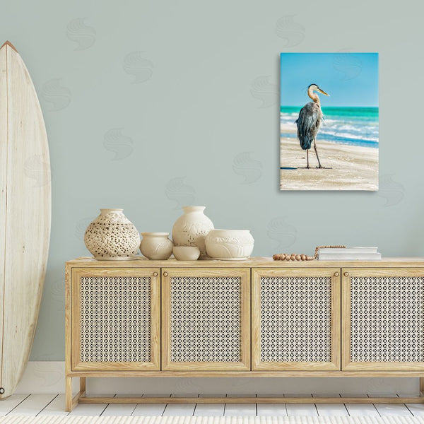 Stupell Industries Mary Lou Johnson | Reflective Beach Bird Wall Art