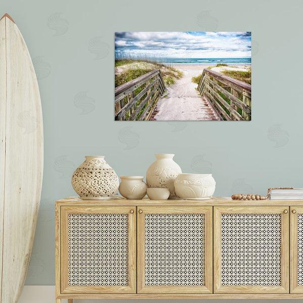 Stupell Industries Mary Lou Johnson | Sandy Coast Boardwalk Wall Art
