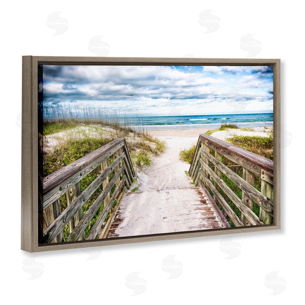 Stupell Industries Mary Lou Johnson | Sandy Coast Boardwalk Wall Art