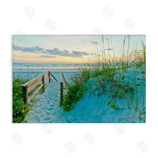 stupell industries Mary Lou Johnson | Sandy Coast Footprints Wall Art