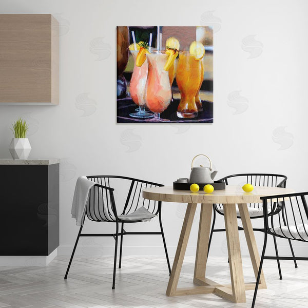 Stupell Industries Mary Lou Johnson | Tropical Cocktails On Tray Wall Art