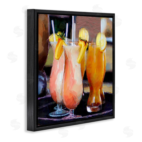 Stupell Industries Mary Lou Johnson | Tropical Cocktails On Tray Wall Art