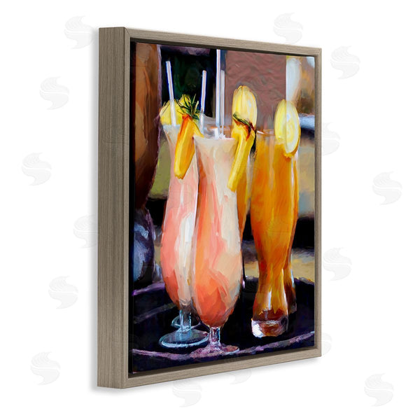 Stupell Industries Mary Lou Johnson | Tropical Cocktails On Tray Wall Art