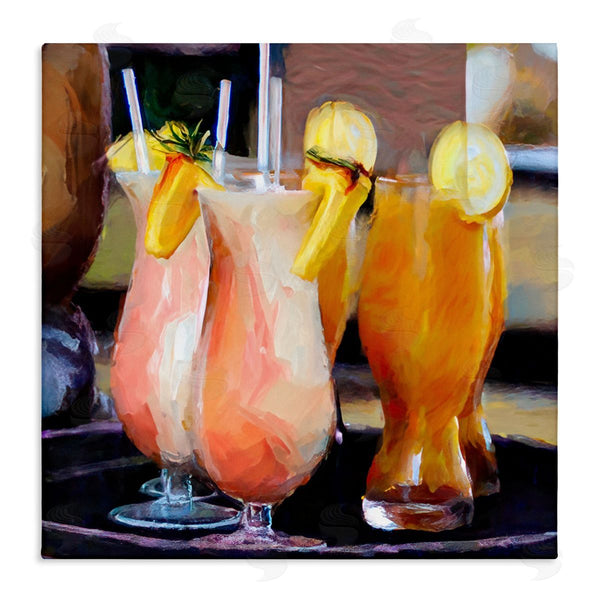 stupell industries Mary Lou Johnson | Tropical Cocktails on Tray Wall Art