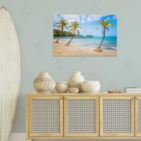 Stupell Industries Mary Lou Johnson | Tropical Palm Tree Trio Wall Art