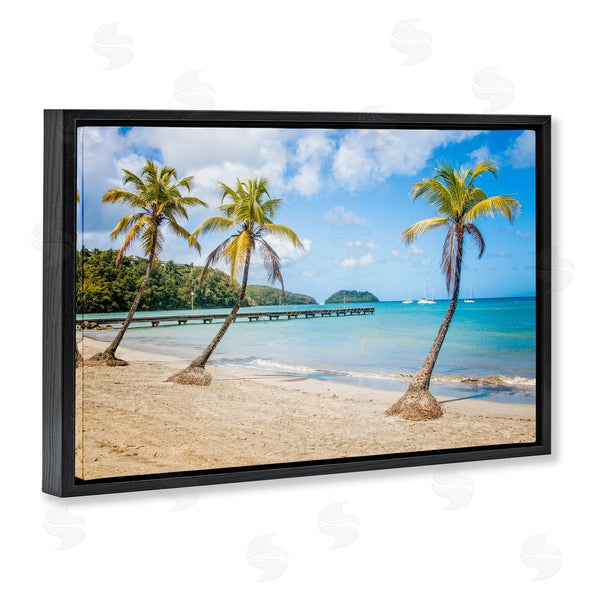 Stupell Industries Mary Lou Johnson | Tropical Palm Tree Trio Wall Art