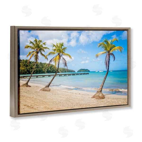 Stupell Industries Mary Lou Johnson | Tropical Palm Tree Trio Wall Art