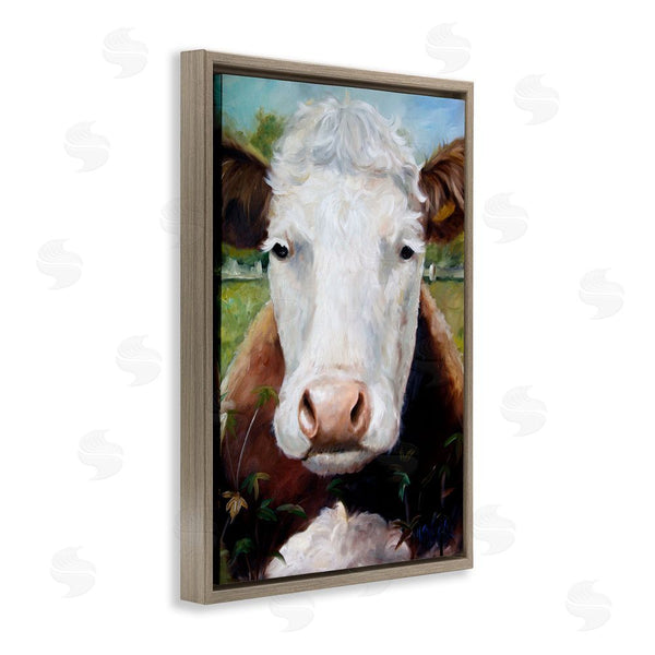 Stupell Industries Mary Sparrow | Bessie Cow Portrait Wall Art