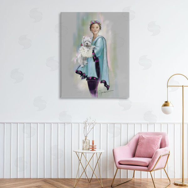 Stupell Industries Mary Sparrow | Dinner Party Woman & Dog Wall Art