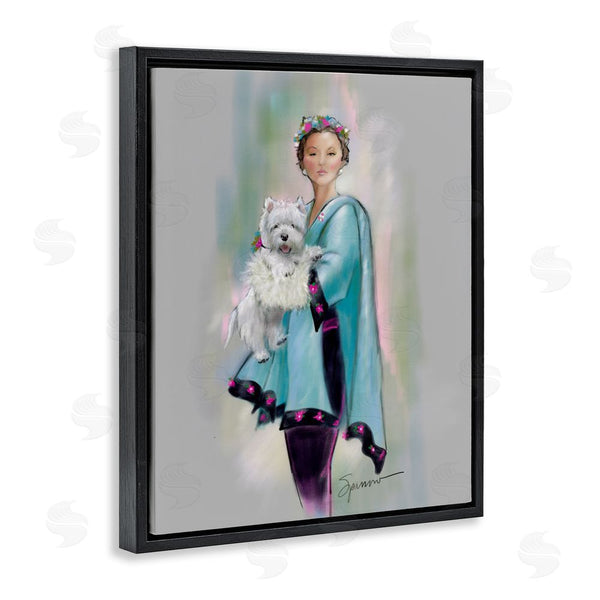 Stupell Industries Mary Sparrow | Dinner Party Woman & Dog Wall Art