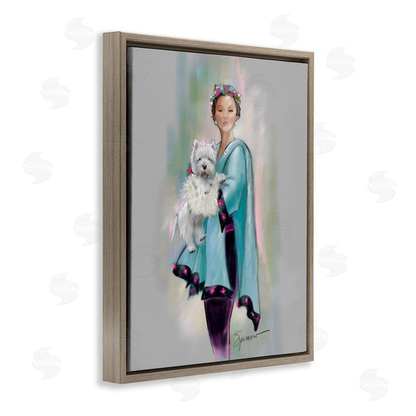 Stupell Industries Mary Sparrow | Dinner Party Woman & Dog Wall Art