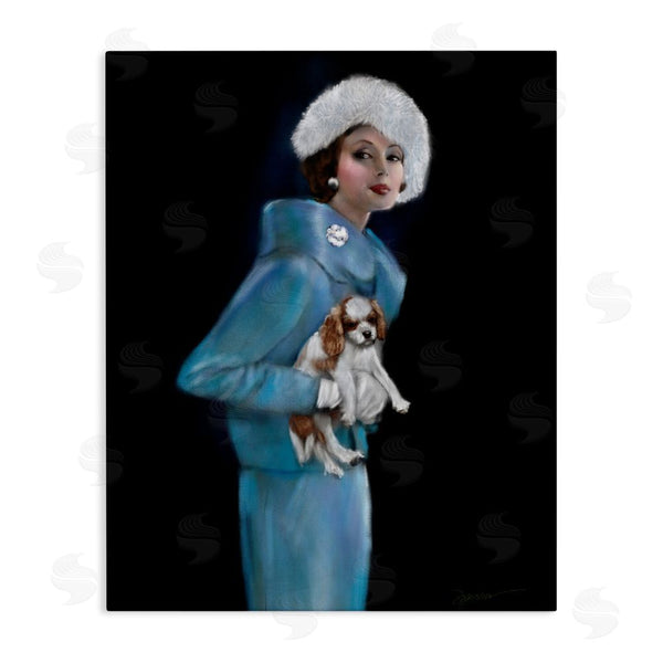 stupell industries Mary Sparrow | Fur Hat Vintage Woman & Dog Wall Art