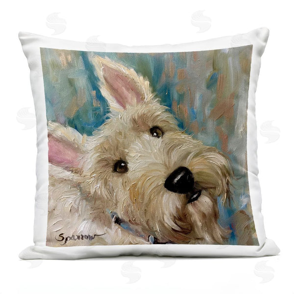 Stupell Industries Mary Sparrow | Good As Gold Terrier Printed Throw Pillow