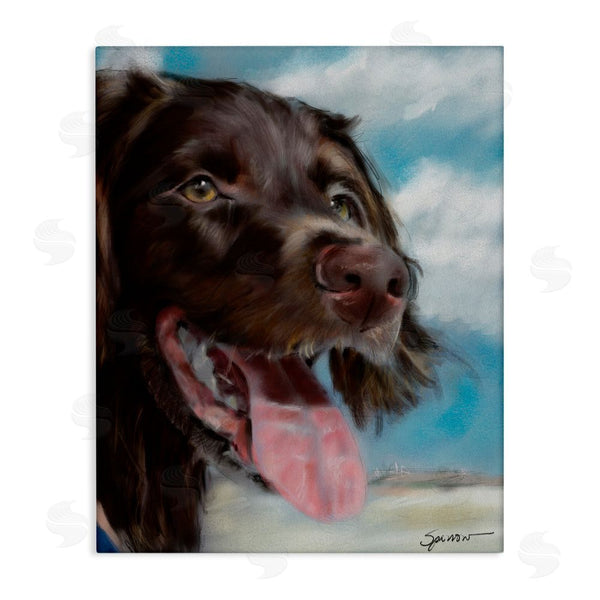 stupell industries Mary Sparrow | Happy Face Dog & Clouds Wall Art