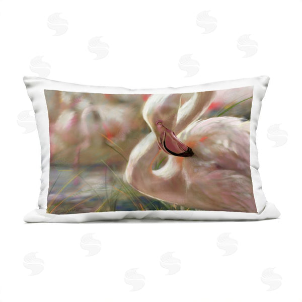 Stupell Industries Mary Sparrow | Preening Flamingo Sunset Printed Throw Pillow
