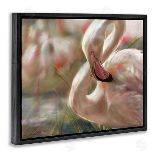 Stupell Industries Mary Sparrow | Preening Flamingo Sunset Wall Art