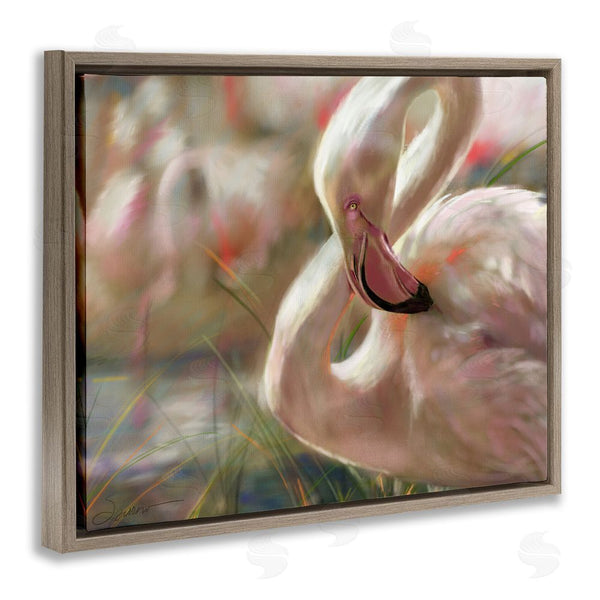 Stupell Industries Mary Sparrow | Preening Flamingo Sunset Wall Art