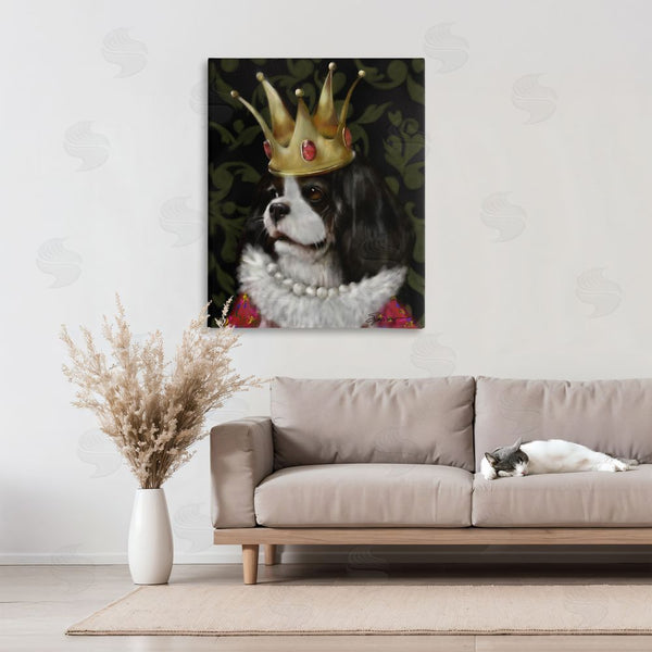 Stupell Industries Mary Sparrow | Queenie Dog With Gold Crown Wall Art