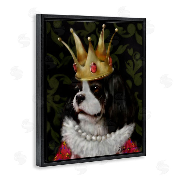 Stupell Industries Mary Sparrow | Queenie Dog With Gold Crown Wall Art