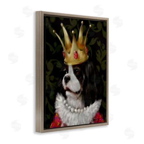 Stupell Industries Mary Sparrow | Queenie Dog With Gold Crown Wall Art
