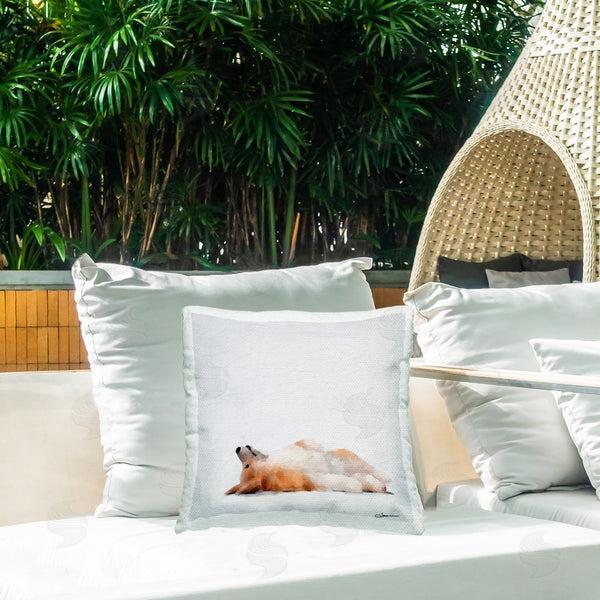 Stupell Industries Mary Sparrow | Resting Daydreamer Corgi Printed Throw Pillow