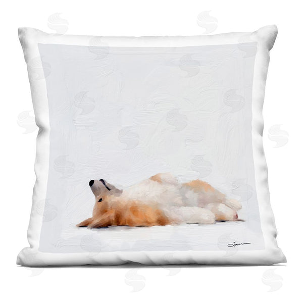 stupell industries Mary Sparrow | Resting Daydreamer Corgi Printed Throw Pillow
