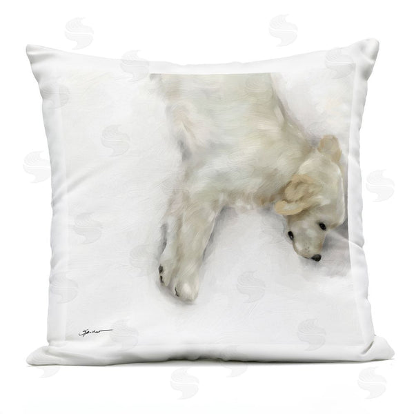 Stupell Industries Mary Sparrow | Sweet Cream Sleeping Puppy Printed Throw Pillow