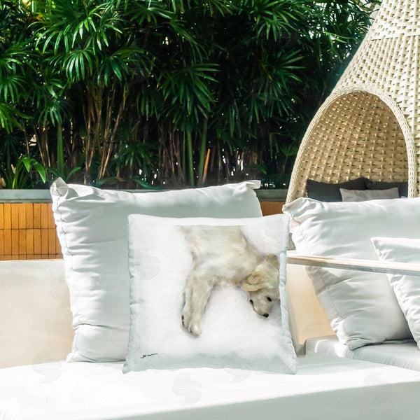 Stupell Industries Mary Sparrow | Sweet Cream Sleeping Puppy Printed Throw Pillow